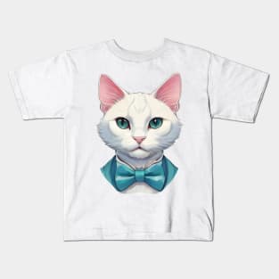 Fancy Cat with Bowtie no.4 Kids T-Shirt